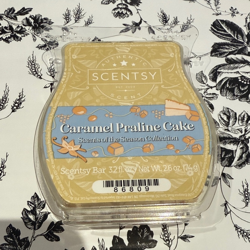 Scentsy Golden Caramel Praline Cake Wax Bar